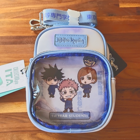 Pin collector crossbody- Jujutsu Kaisen Chibi First Year Jujutsu sorcerers - NWT - Picture 1 of 7